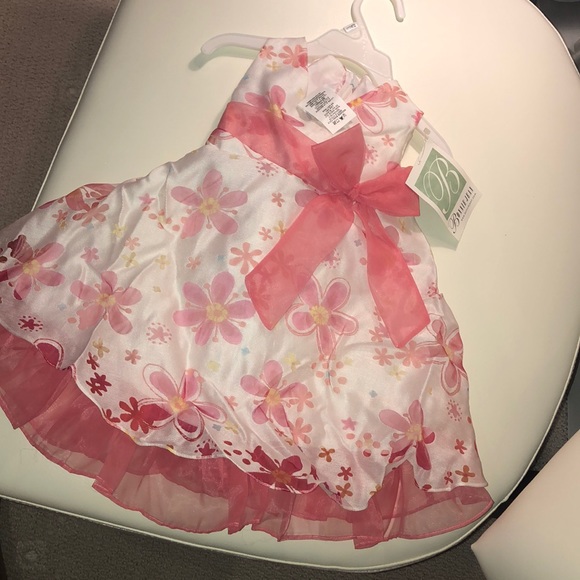 Pink and white flower dress Bonnie Jean - Picture 8 of 10